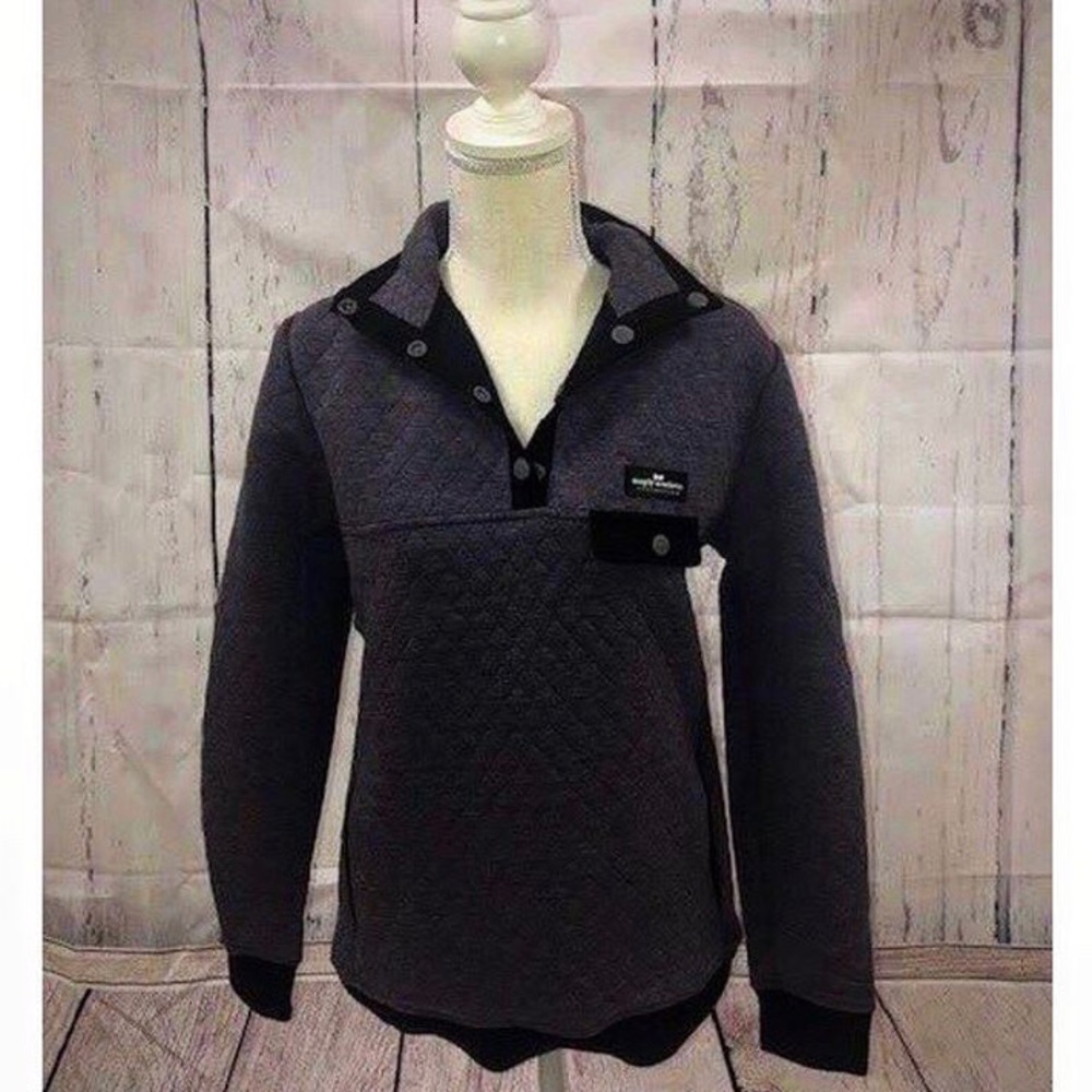 Grey Pleated Simply Southern Pullover